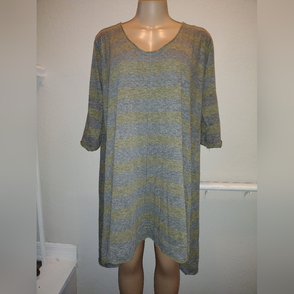 Free People Striped High-Low Tunic Dress
